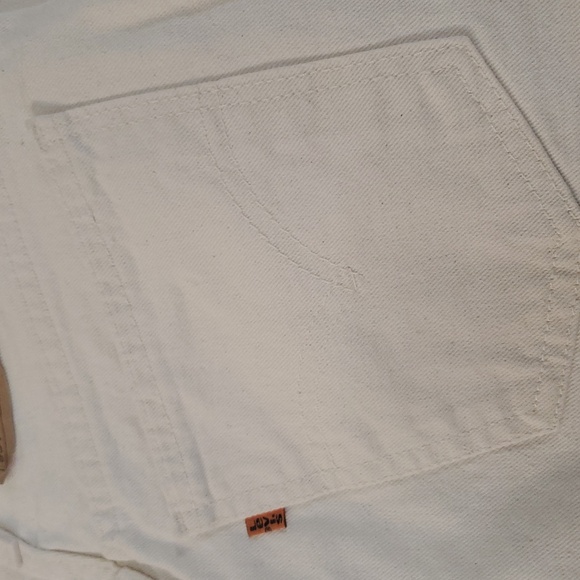 Levi's 954 Orange Tab Shorts Size 11 Juniors Ivory Cream Cuffed 3' Inseam - Picture 7 of 13